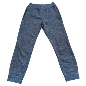 Boys Gray Jogger Pants With Zippered Pockets & Elastic Waistband